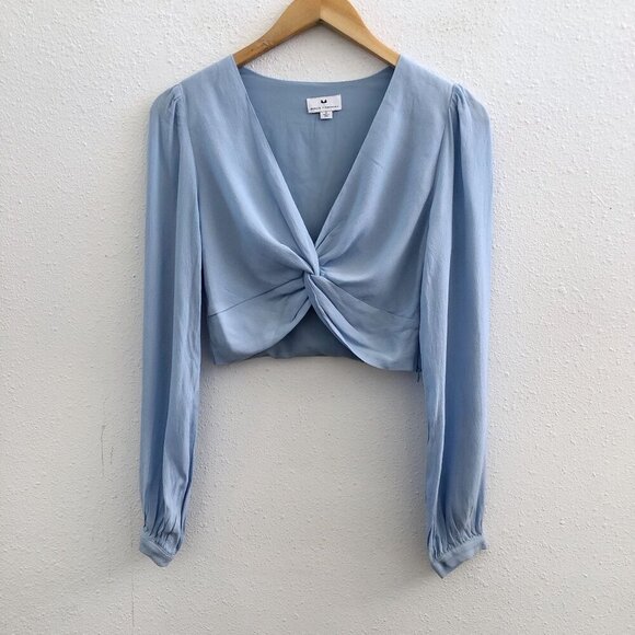 KENZIE + FRANCESCA'S Long Sleeve Crop Top Size Small - Picture 1 of 7